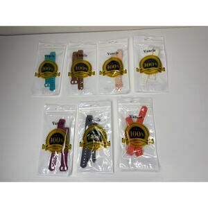 Fitbit Compatible Replacement Silicone Tracker Watch Bands Size Large Set Of 7